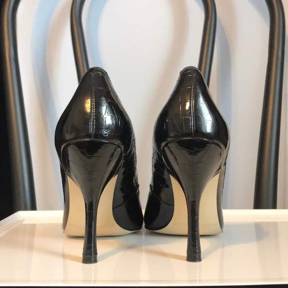 Enzo Angiolini Eamaylie 5.5M Black peep toe heels - Picture 2 of 16